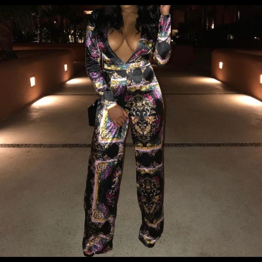Floral satin Jumpsuit